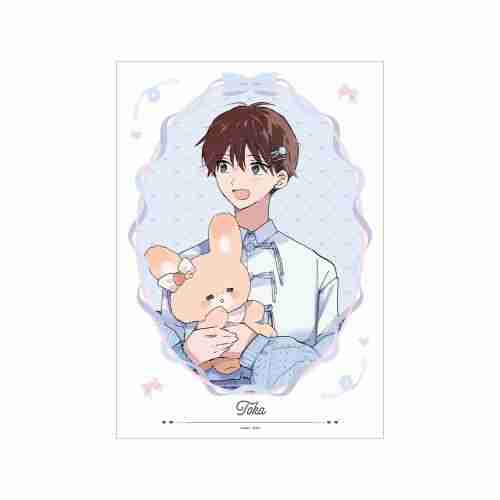 (s)ﾊﾚﾙﾔﾍﾞｲﾋﾞｰ 仔縞楽々先生 描き下ろし 桜咲 冬夏 ぬい抱っこver. A3ﾏｯﾄ加工ﾎﾟｽﾀｰ