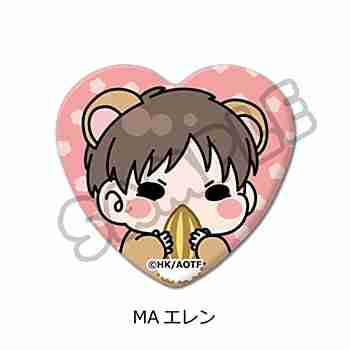 (s)進撃の巨人 Season1-3 ﾊｰﾄ型缶ﾊﾞｯｼﾞ MAｴﾚﾝ