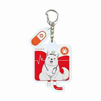 (s)ﾊﾟｰﾂ付きｱｸﾘﾙｷｰﾎﾙﾀﾞｰ｢TVｱﾆﾒ『鬼灯の冷徹』｣03/ｼﾛ お医者さんver.(描き下ろしｲﾗｽﾄ)