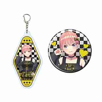 (s)ｱｸﾘﾙｷｰﾎﾙﾀﾞｰ&缶ﾊﾞｯｼﾞｾｯﾄ｢五等分の花嫁*｣01/一花 甘辛ﾛｯｸver.(描き下ろしｲﾗｽﾄ)