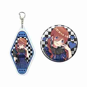 (s)ｱｸﾘﾙｷｰﾎﾙﾀﾞｰ&缶ﾊﾞｯｼﾞｾｯﾄ｢五等分の花嫁*｣03/三玖 甘辛ﾛｯｸver.(描き下ろしｲﾗｽﾄ)