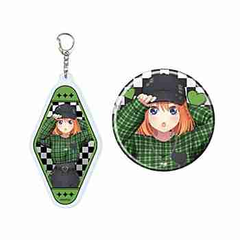 (s)ｱｸﾘﾙｷｰﾎﾙﾀﾞｰ&缶ﾊﾞｯｼﾞｾｯﾄ｢五等分の花嫁*｣04/四葉 甘辛ﾛｯｸver.(描き下ろしｲﾗｽﾄ)